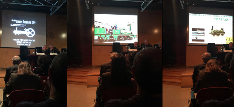 La rehabilitaci�n de la locomotora Matar� recibe el Premio Bonaplata