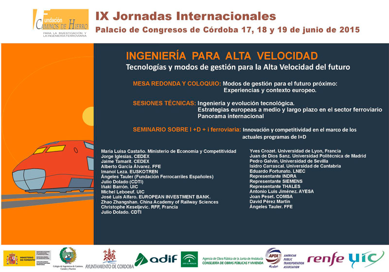 La Fundación en la IX Jornadas sobre Ingeniería para Alta Velocidad