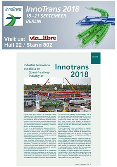 La revista V�a Libre en Innotrans 2018