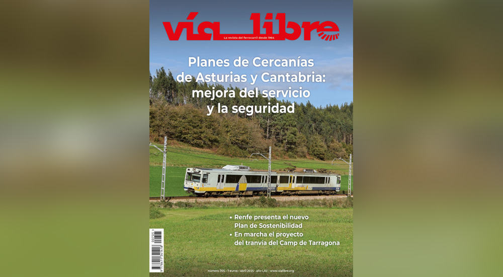 Las Cercanías de Asturias y Cantabria, portada de la revista ‘Vía Libre’ de abril Las Cercanías de Asturias y Cantabria, portada de la revista ‘Vía Libre’ de abril