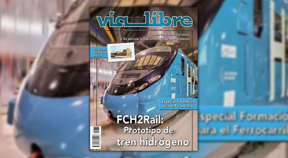 El prototipo del tren de hidr�geno, portada de la revista �V�a Libre� de junio