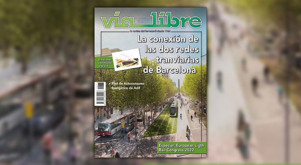 La red tranviaria de Barcelona, portada del V�a Libre de mayo