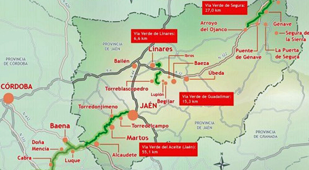 Acuerdo entre la Fundaci�n y la Diputaci�n provincial de Ja�n para la promoci�n de las V�as Verdes jienenses