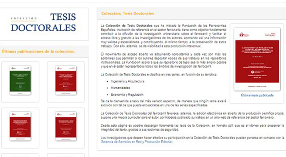 V�a Libre t�cnica publica tres nuevas tesis en temas ferroviarios