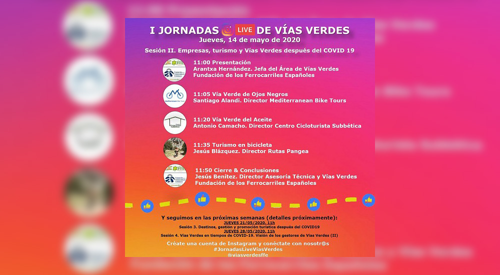 Segunda sesi�n de las Jornadas LIVE de V�as Verdes en tiempos de COVID-19 