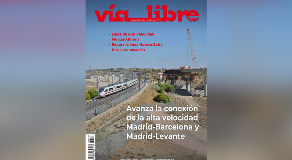 La alta velocidad ferroviaria, portada del 'V�a Libre' de octubre